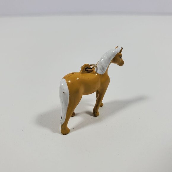 1" Miniature Horse Charm Necklace Keychain Palomino Vintage - Picture 6 of 14
